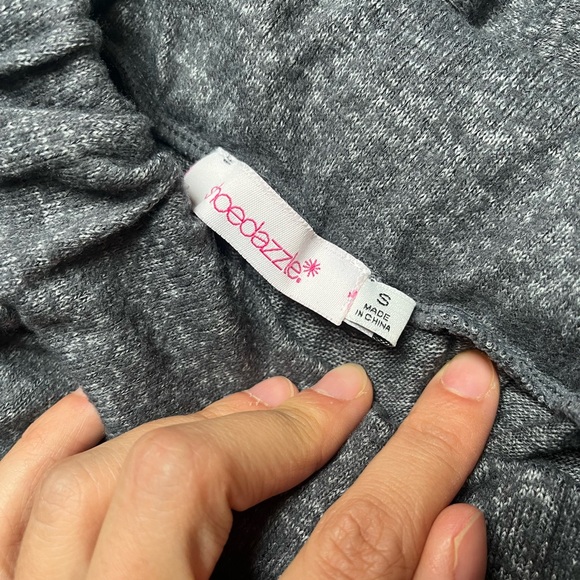 Like New Lounge Set Grey Off Shoulder Tie Pants Fall - Picture 8 of 11